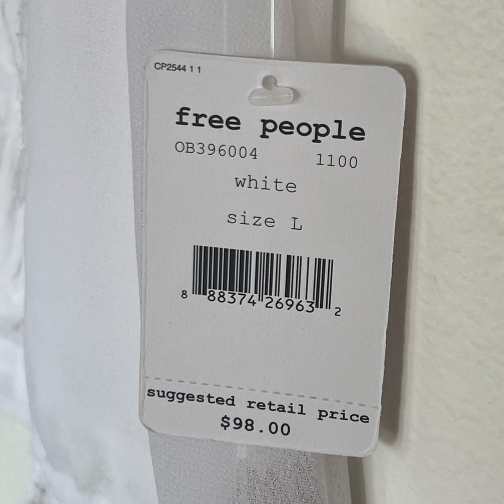 NWT | Free People Pennies Storytellers Sheer Raw Edge Top - Picture 8 of 8